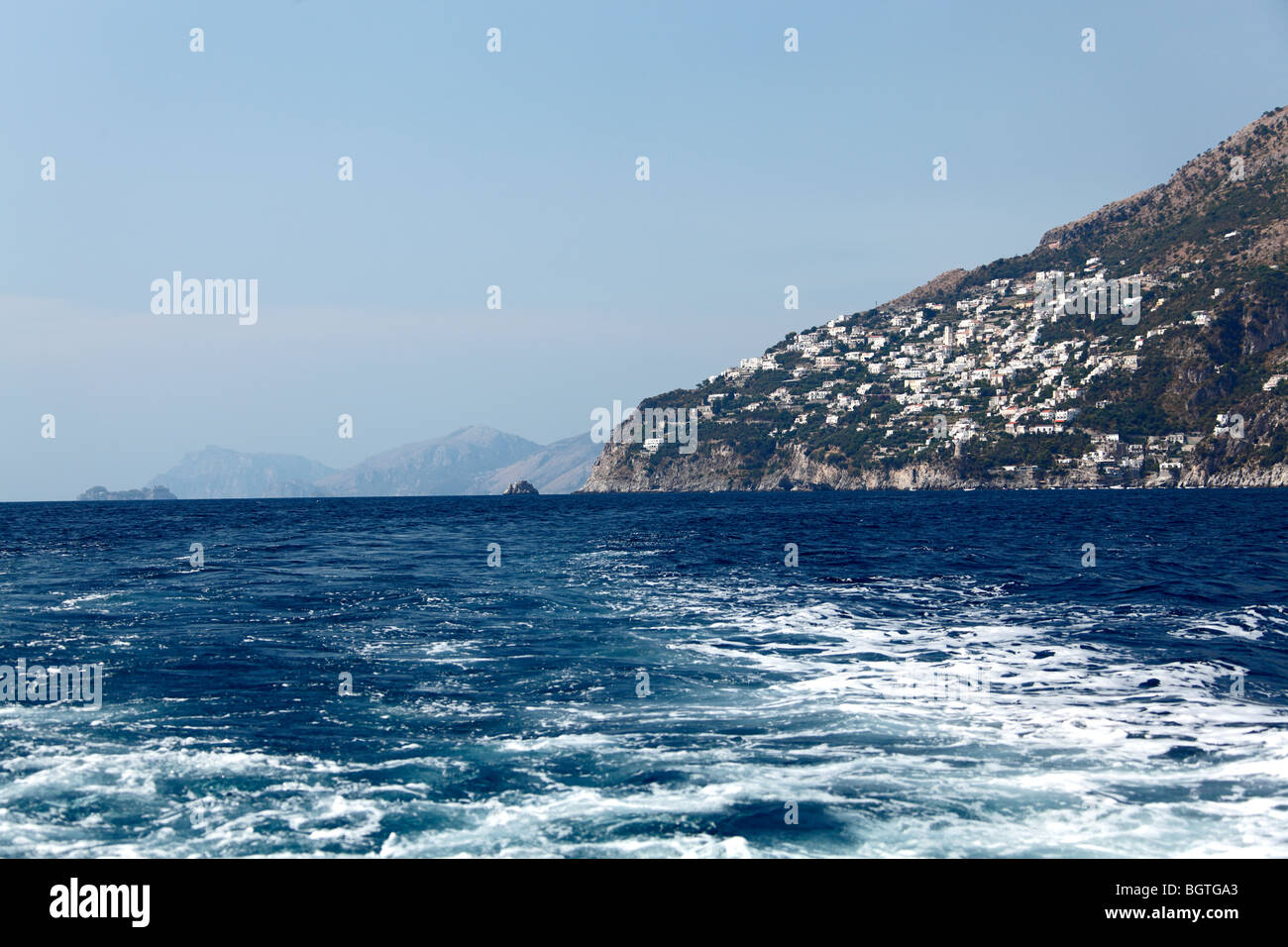 Amalfiküste / Costiera Amalfitana Von nach Positano Amalfi Positano Amalfi con nave Foto Stock