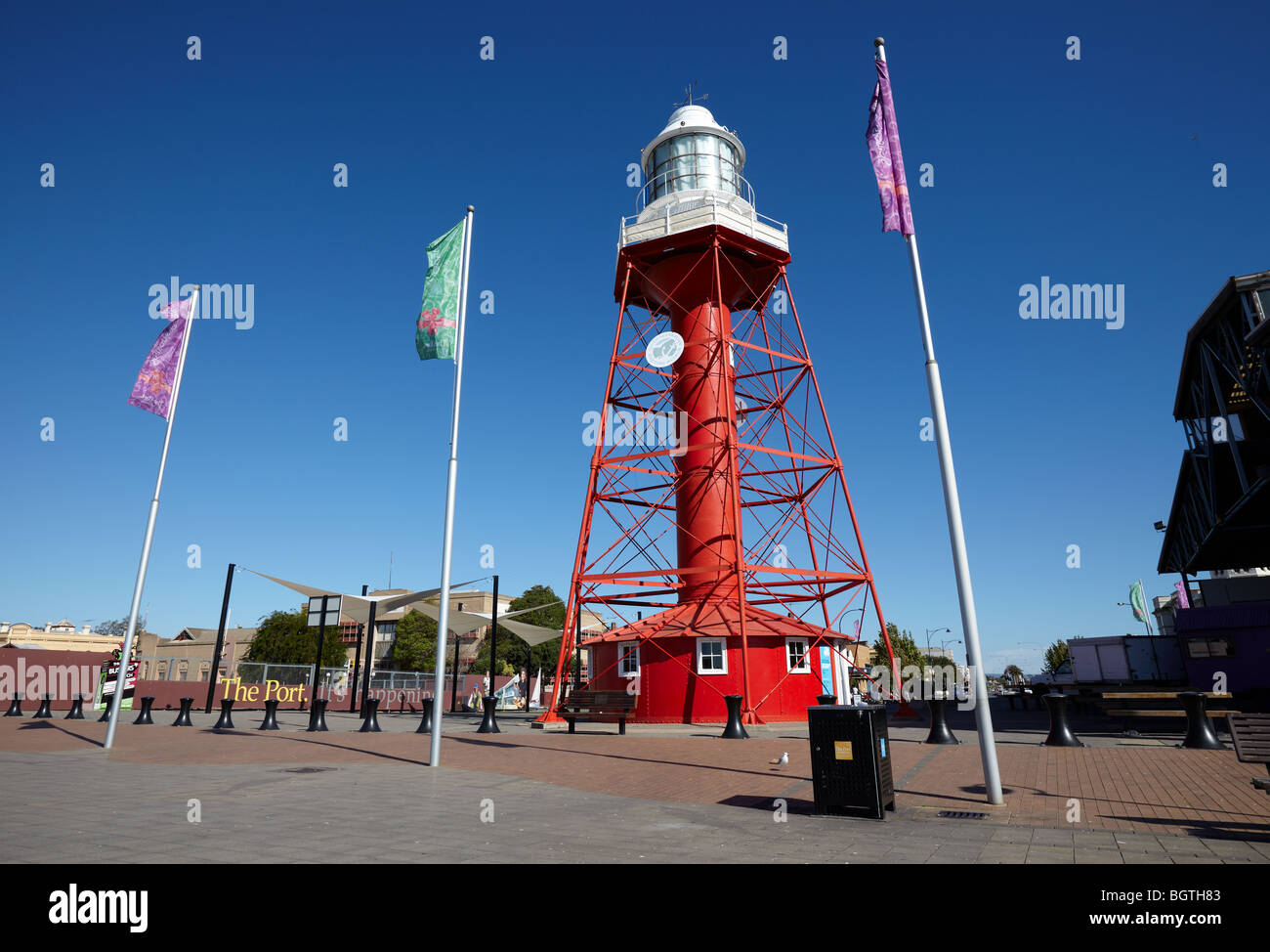 Port Adelaide e il Neptune Island Lighthouse. Foto Stock