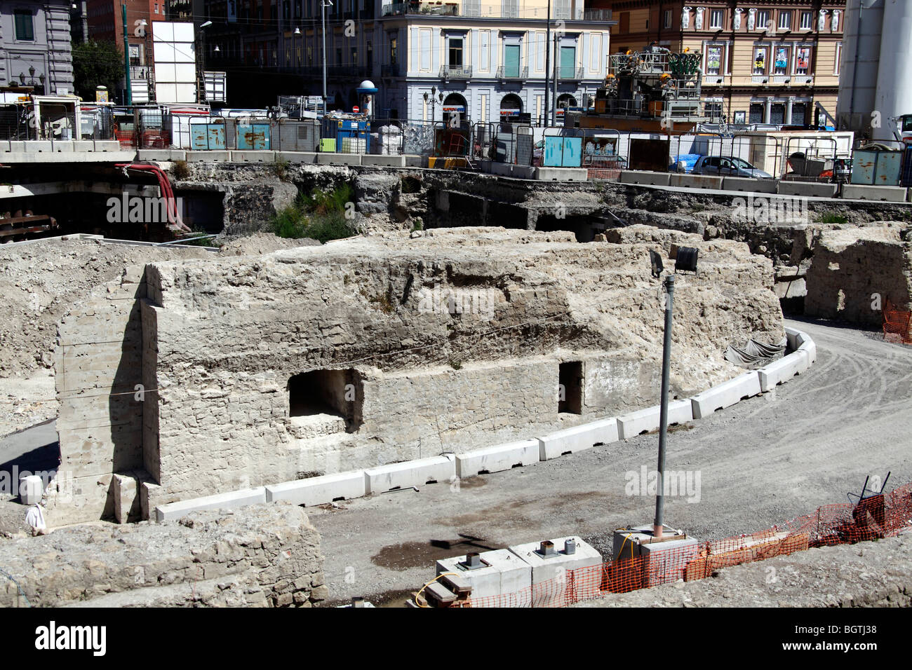 Neapel Antiker Ausgrabungen Ruinen mitten in Neapel scavi mondo antico in Neapel Foto Stock