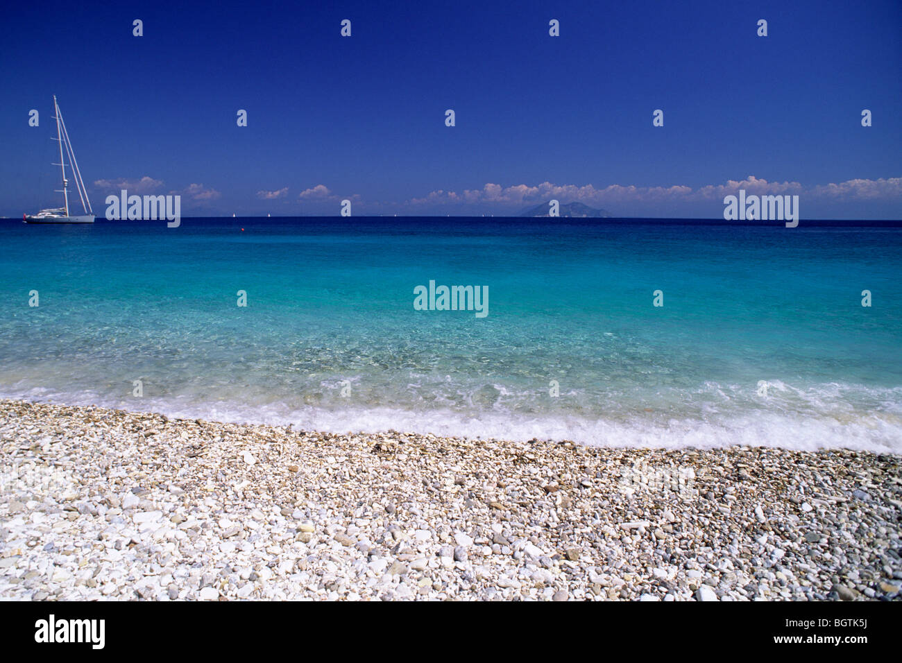 Grecia, Isole Ionie, Itaca, spiaggia di Gidaki Foto Stock