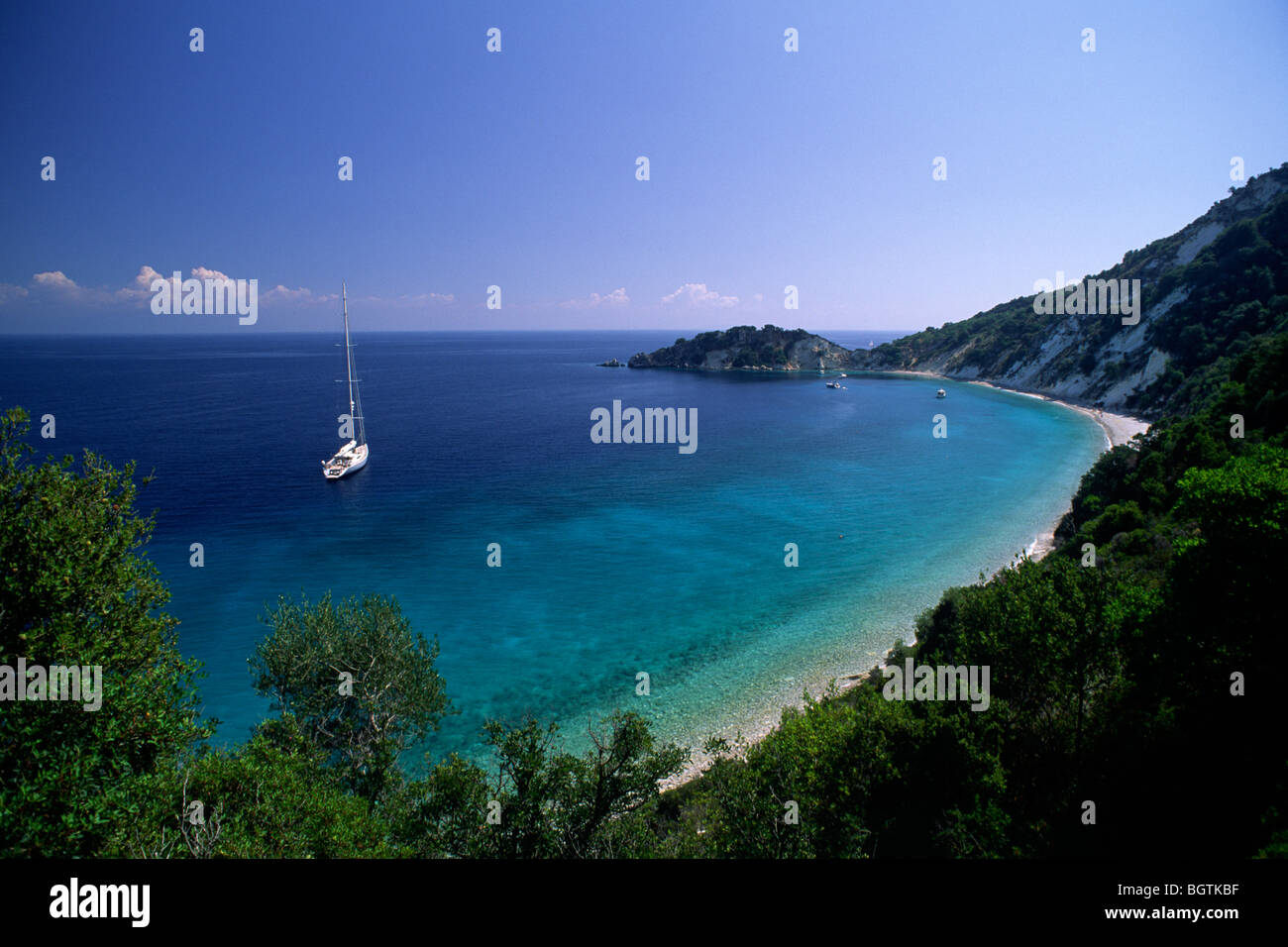 Grecia, Isole Ionie, Itaca, spiaggia di Gidaki Foto Stock