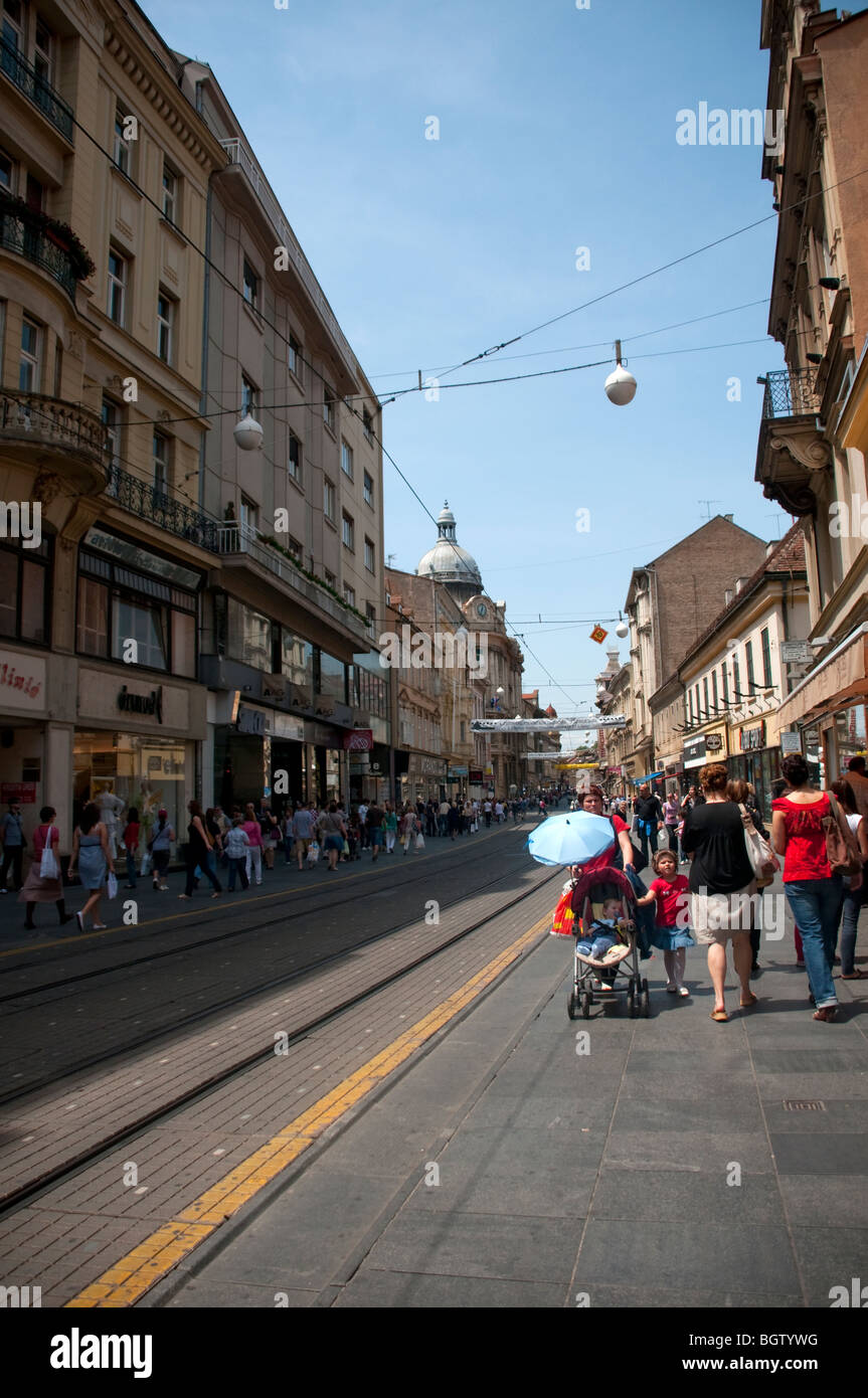 Strada principale di Zagabria Foto Stock