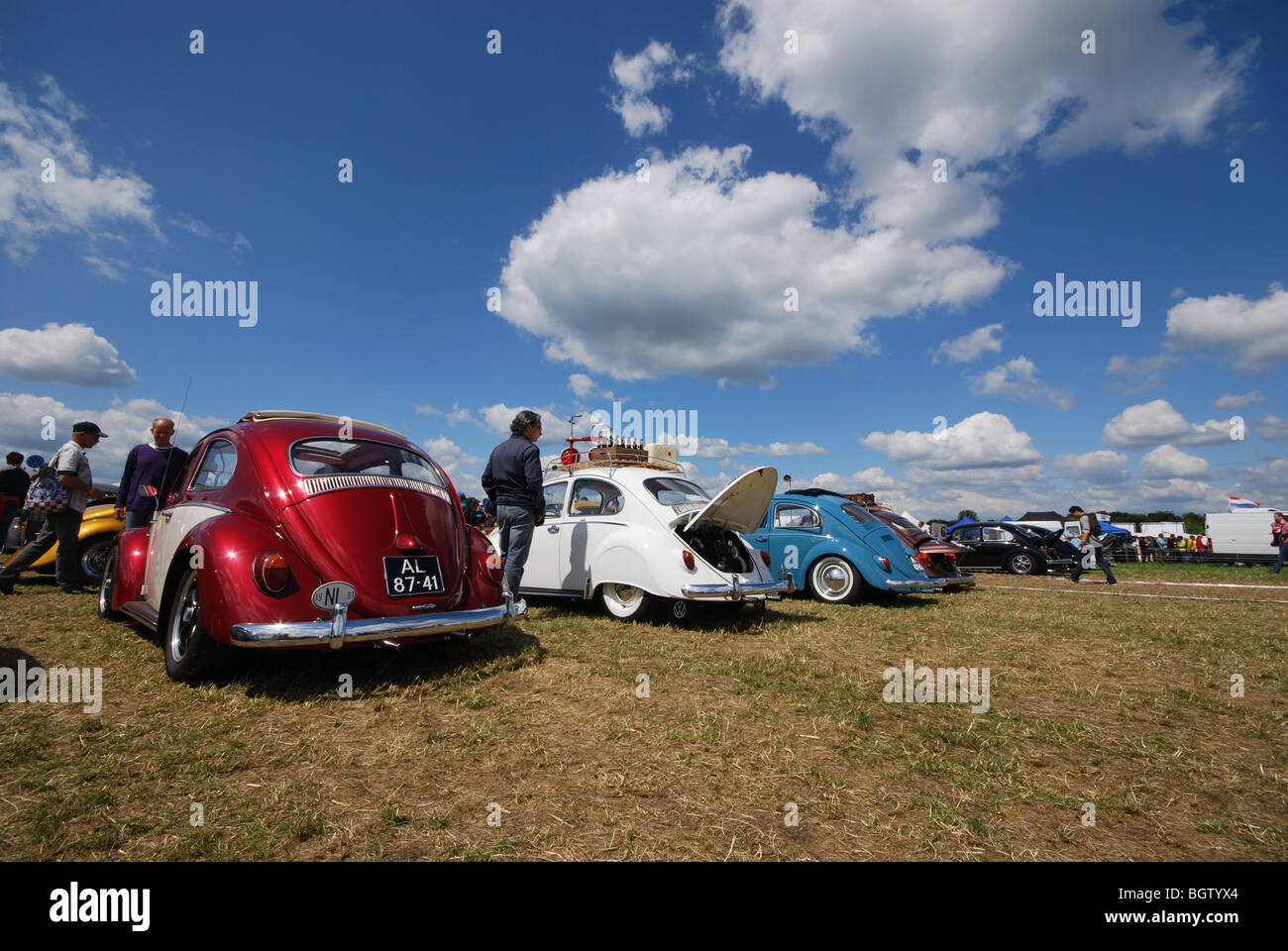 Classic VW Maggiolini al club meeting Budel Paesi Bassi estate 2009 Foto Stock