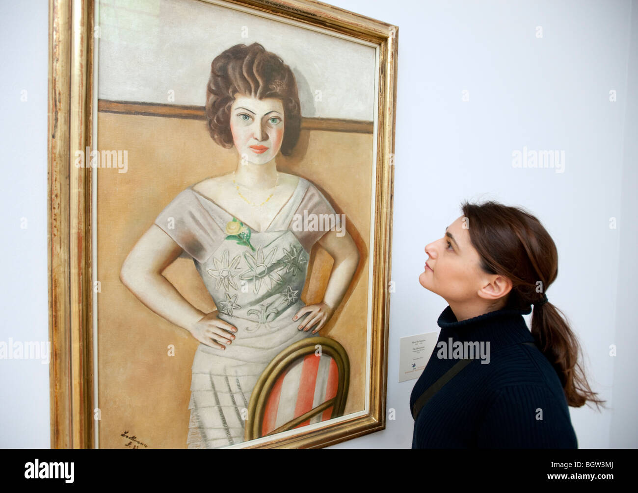 La donna rumena di Max Beckmann alla Kunsthalle galleria d'arte a Amburgo Germania Foto Stock