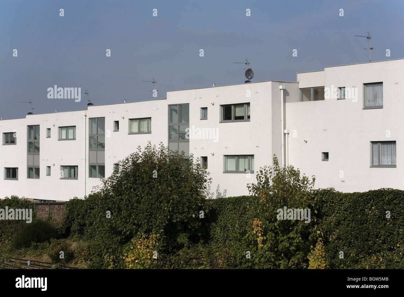 Tanner Street gateway, vista sulla ferrovia Foto Stock