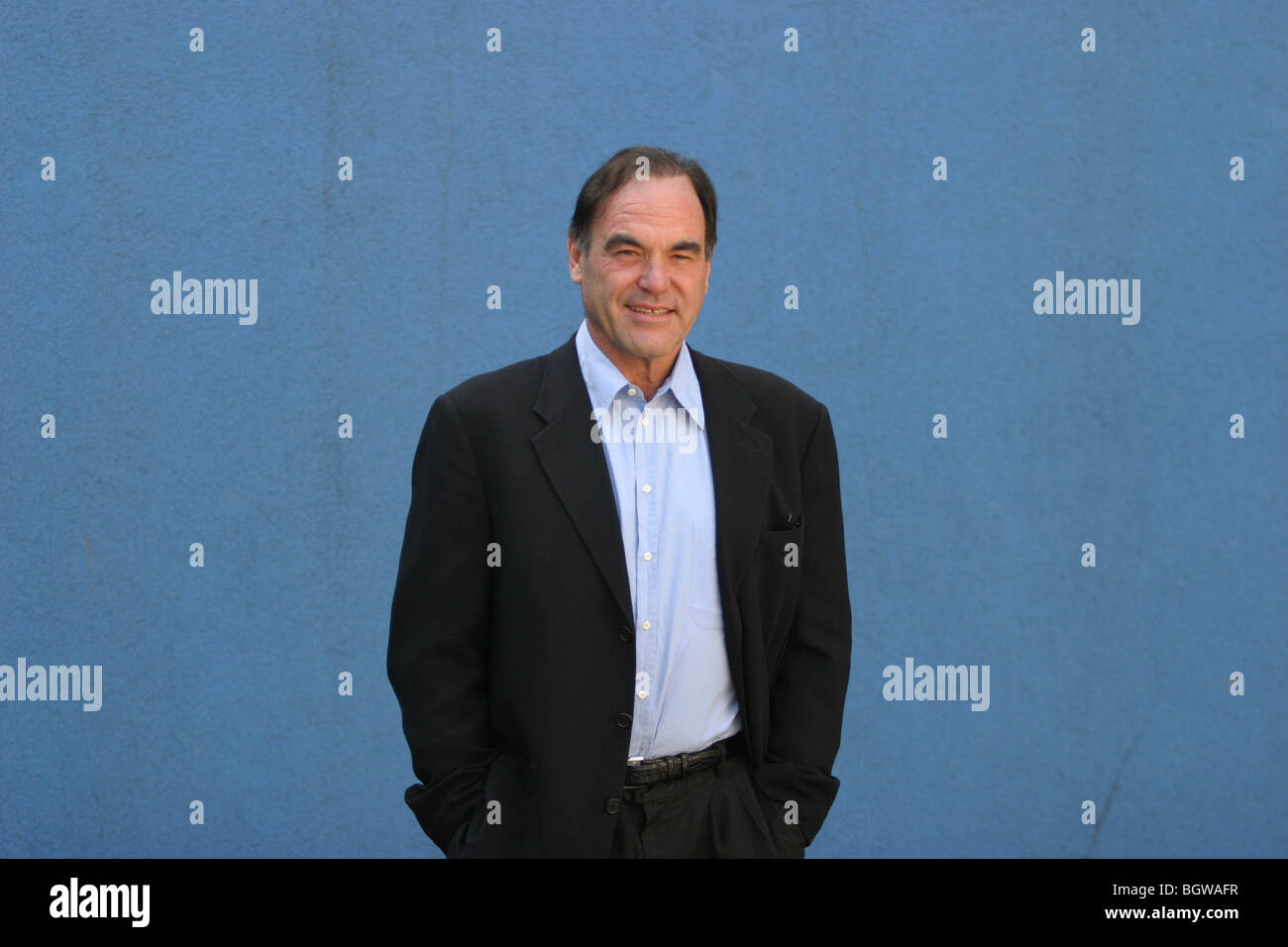 Oliver Stone, American film del regista di "plotone' e 'Nato il quarto di luglio " . Edinburgh International Film Festival 2003 Foto Stock