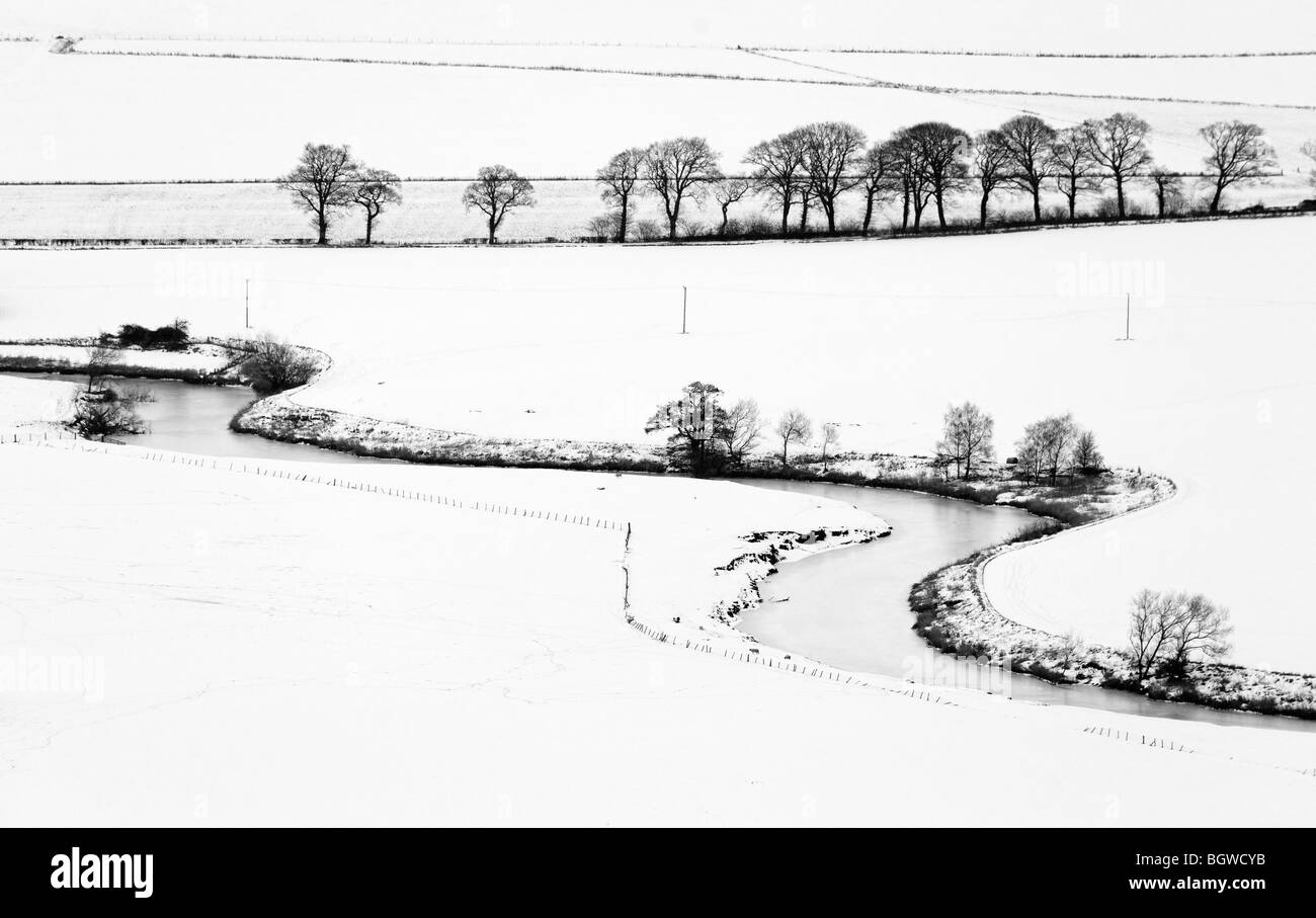 Il fiume Forth e il Carse di Stirling, Scozia, Regno Unito. Foto Stock