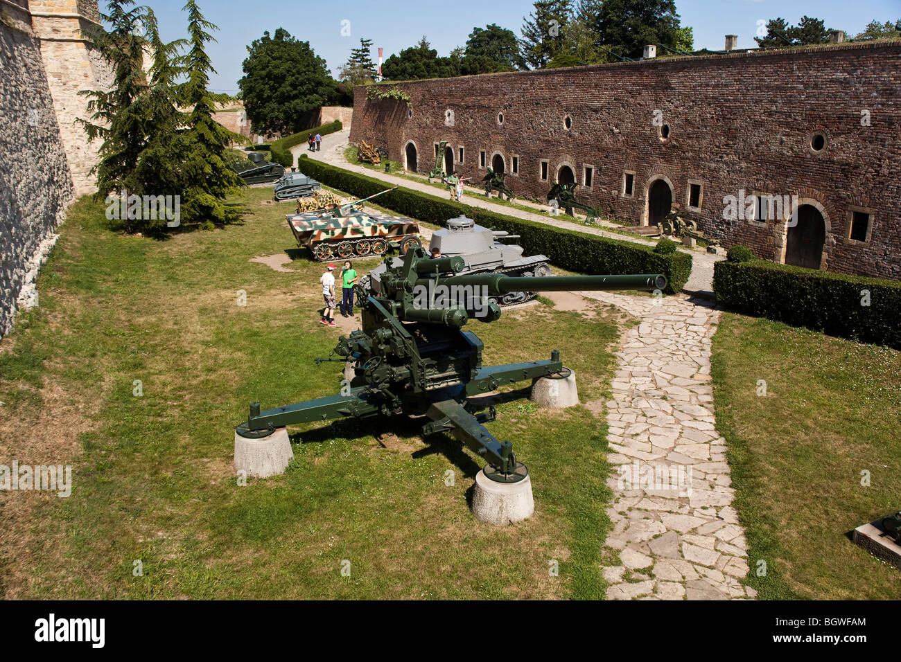 Il museo militare in fortezza Kalemegdan a Belgrado in Serbia Foto Stock