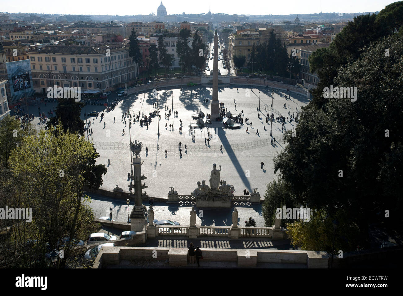 PIAZZA DEL POPOLO, Roma, Italia, Giuseppe Valadier Foto Stock