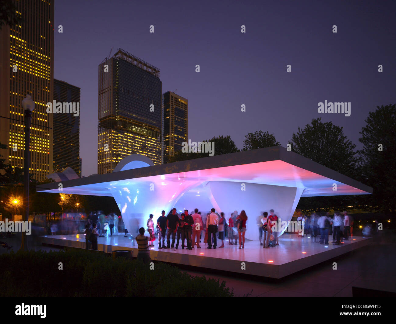 BURNHAM PAVILION, Chicago, Stati Uniti, STUDIO DELLE NAZIONI UNITE (Ben Van Berkel e Caroline Bos) Foto Stock