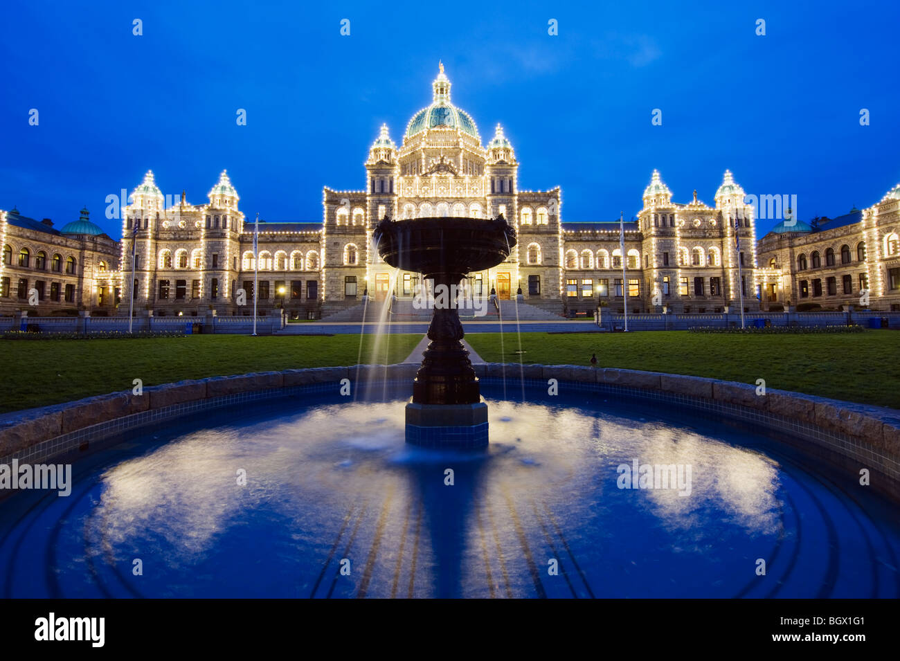 Gli edifici del Parlamento europeo, Victoria, Isola di Vancouver, British Columbia, Canada Foto Stock