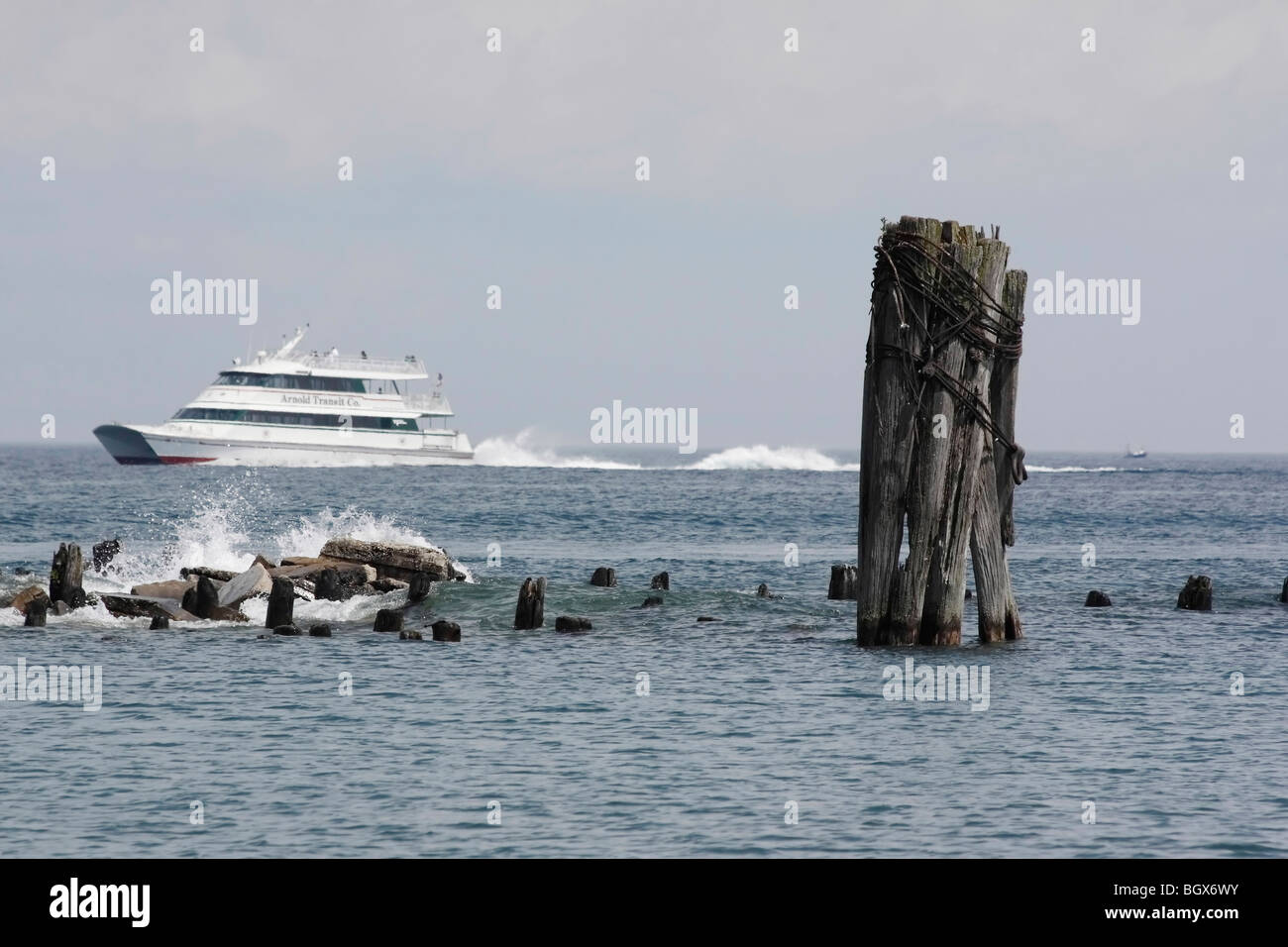 Il traghetto Star Line naviga sul lago Huron nella Penisola superiore Michigan mi negli Stati Uniti grandi Laghi immagini immagini grandi ad alta risoluzione orizzontali ad alta risoluzione Foto Stock