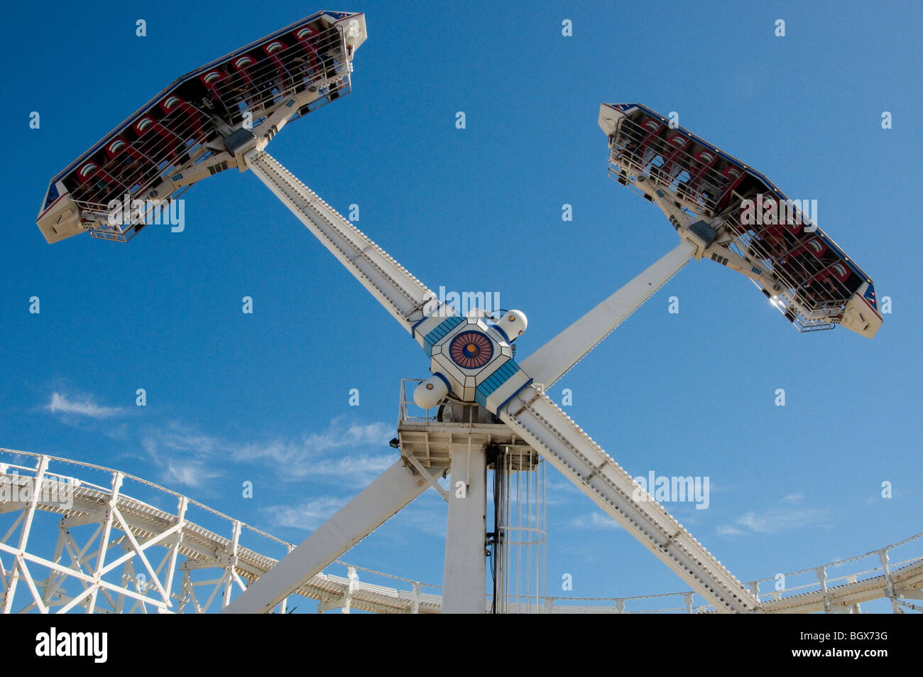 Equitazione il Faraone la maledizione al Luna Park, St Kilda, Melbourne, Australia Foto Stock
