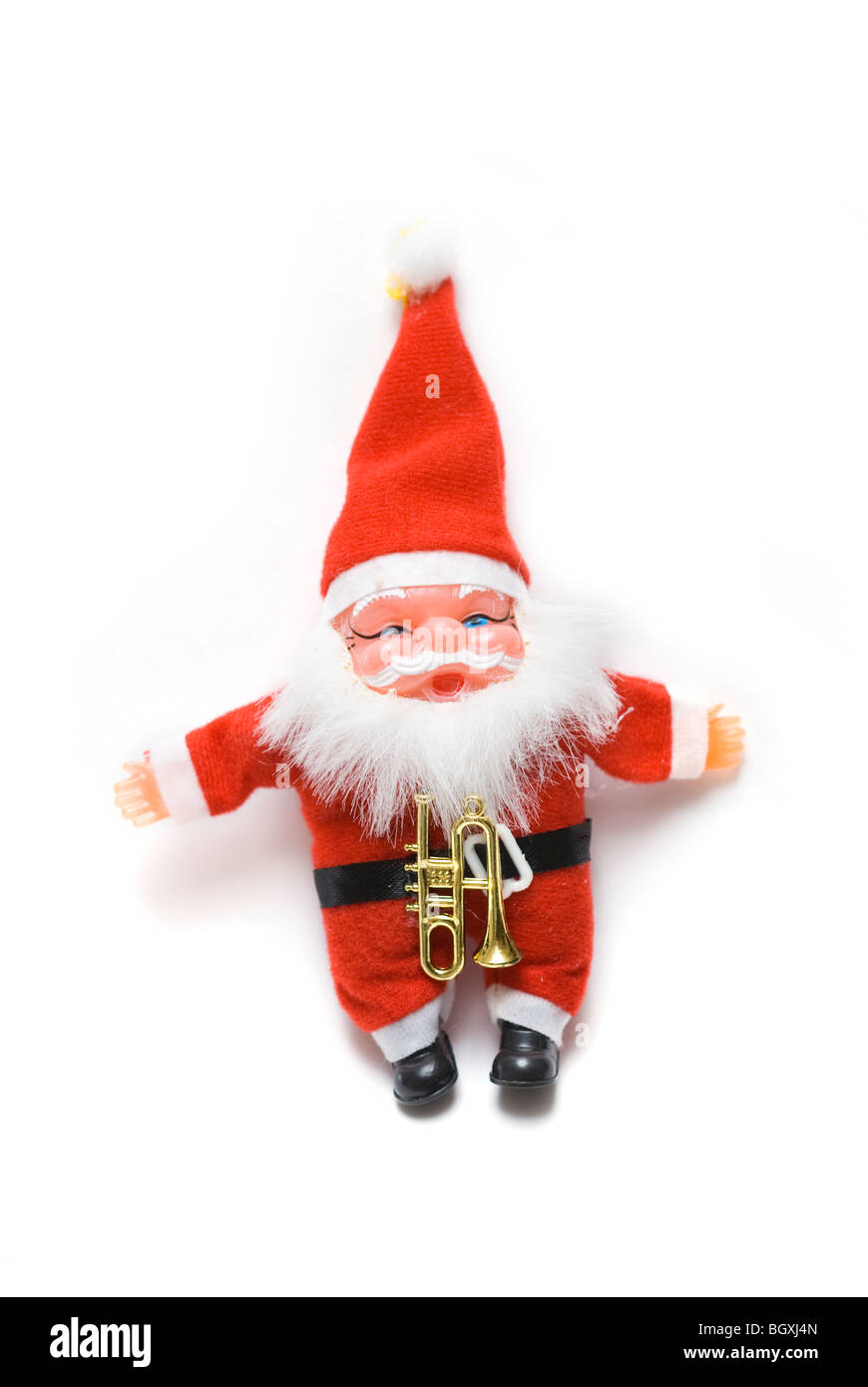 Santa Claus isolati su sfondi bianchi Foto Stock