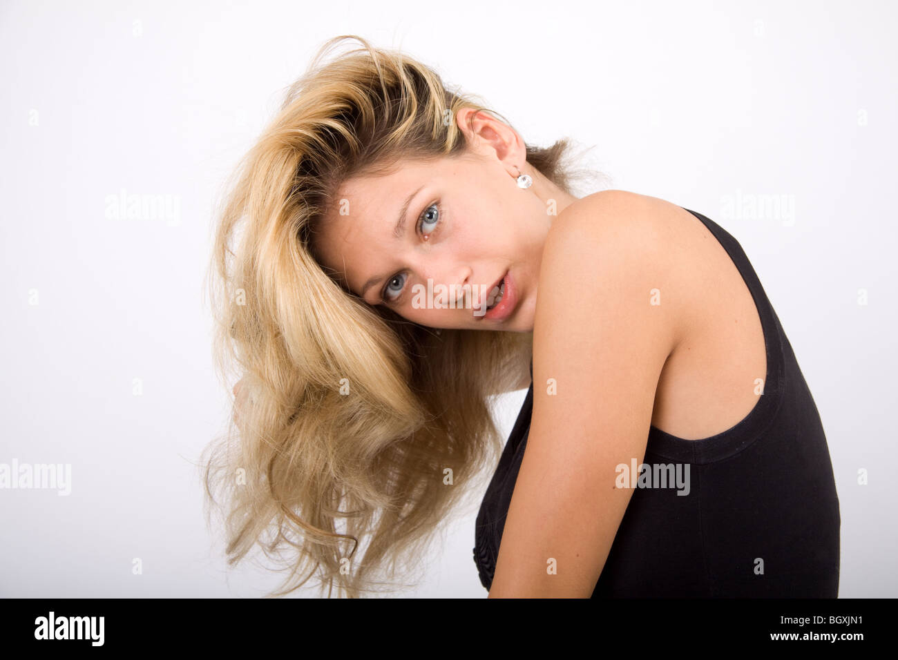 Capelli sciolti Foto Stock