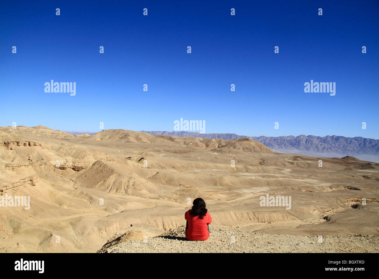 Israele, Eilat Montagne, Vista da Ma'ale Sayarim Foto Stock