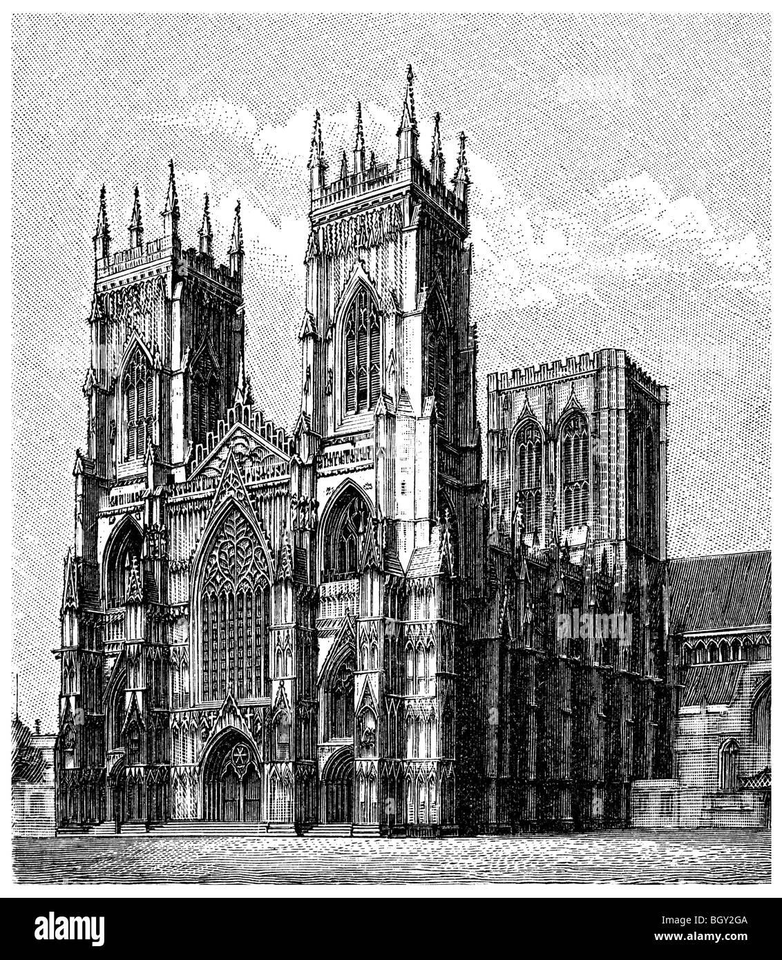 Nella cattedrale di York, gotico Foto Stock