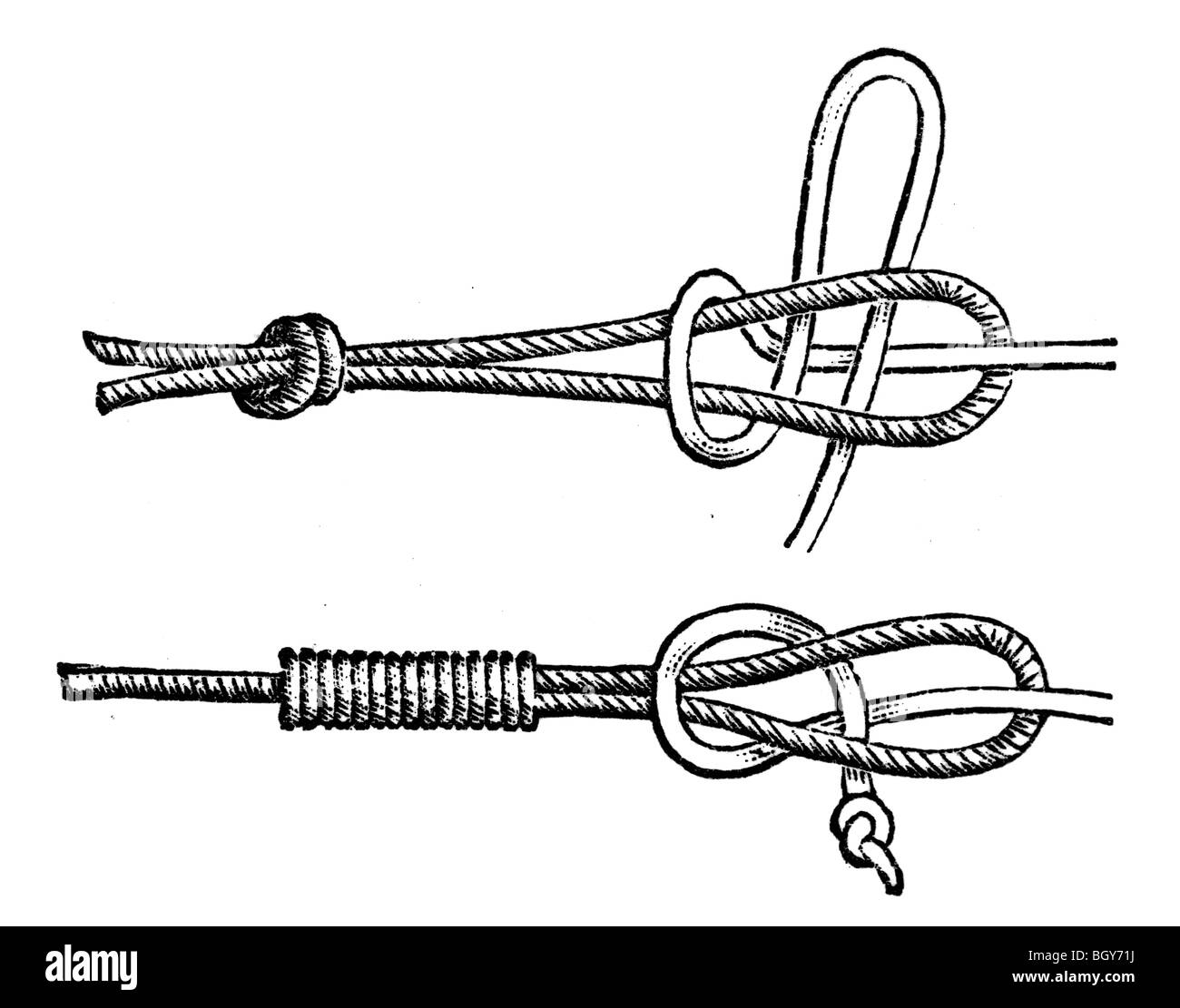 Nodi, la lenza Foto Stock