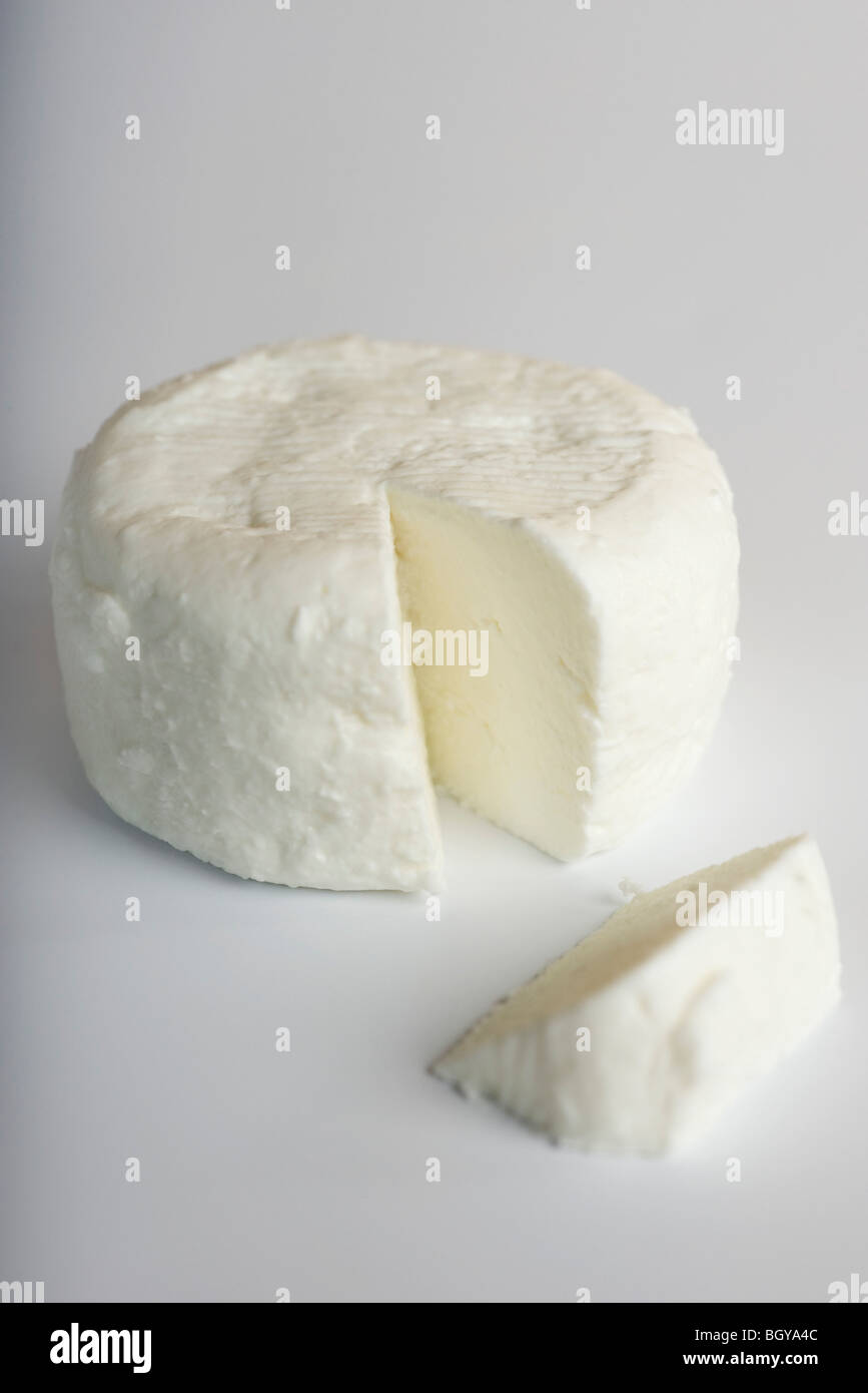 Morbido fresco formaggio di capra dal Tarn, Francia Foto Stock