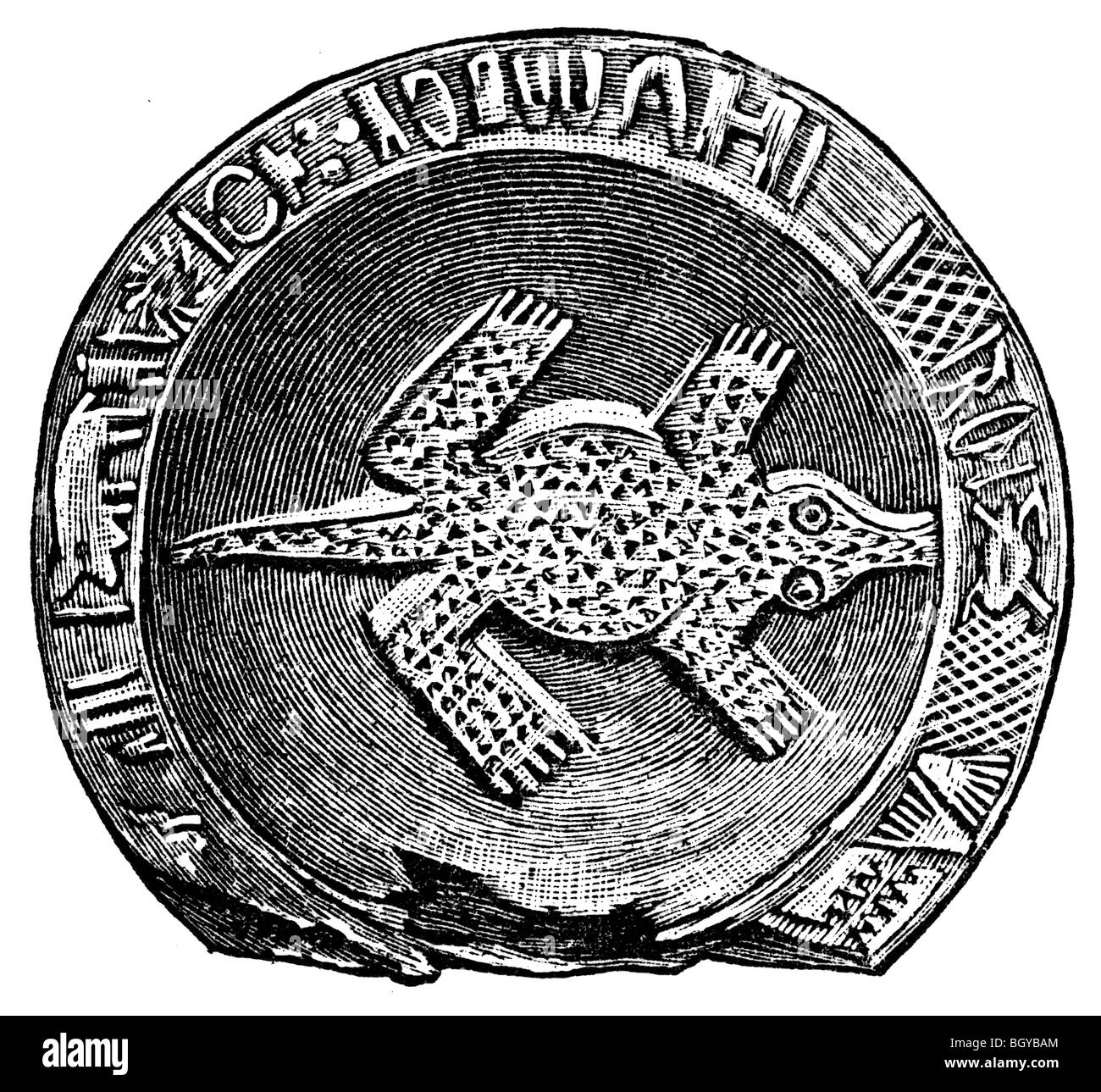 Ciotola di legno, Zimbabwe-Zodiacus Foto Stock