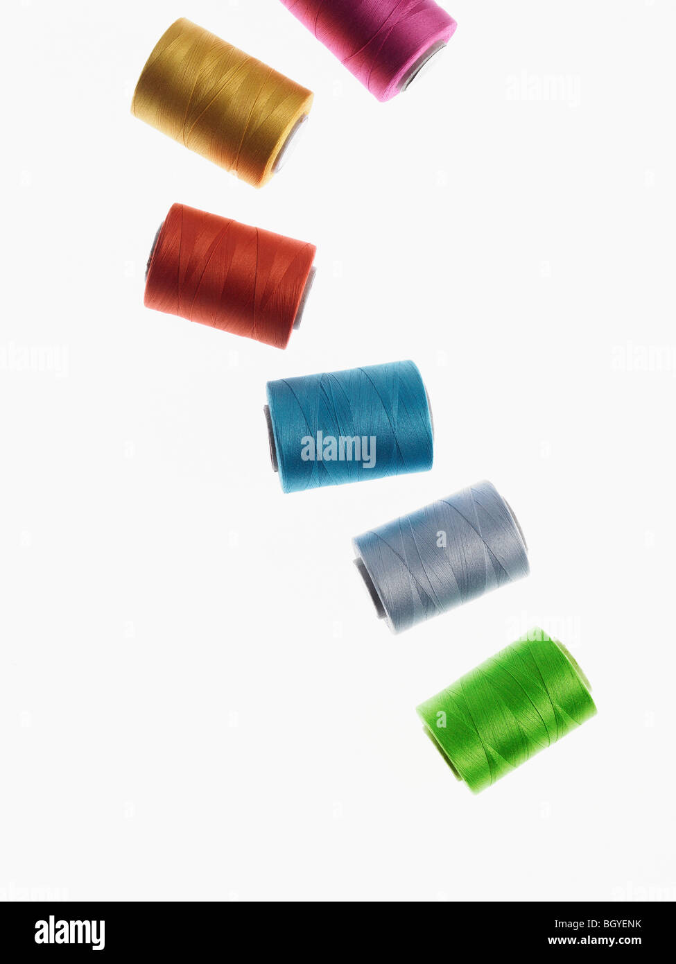 Gli steli colorati di filo Foto Stock