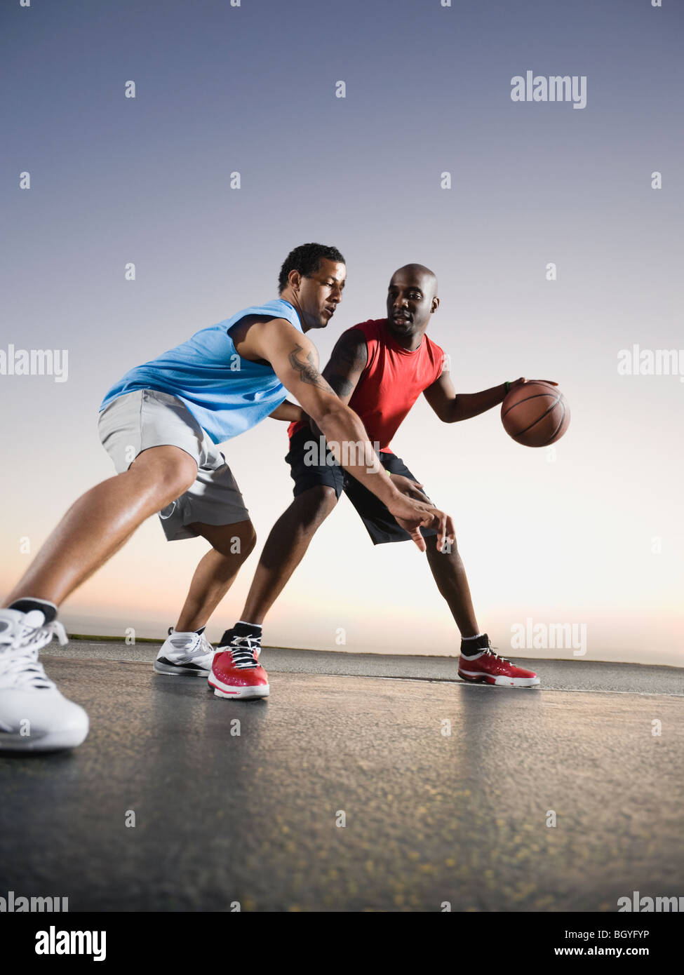 I giocatori di basket Foto Stock