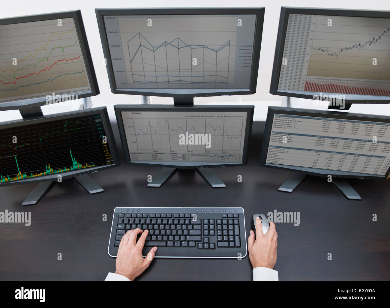 I monitor dei computer Foto Stock