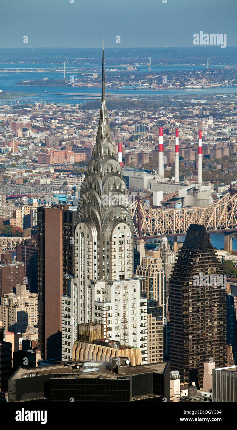 Vista aerea di Manhattan Foto Stock