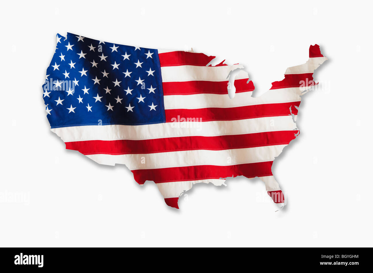 Strappato bandiera americana Foto Stock