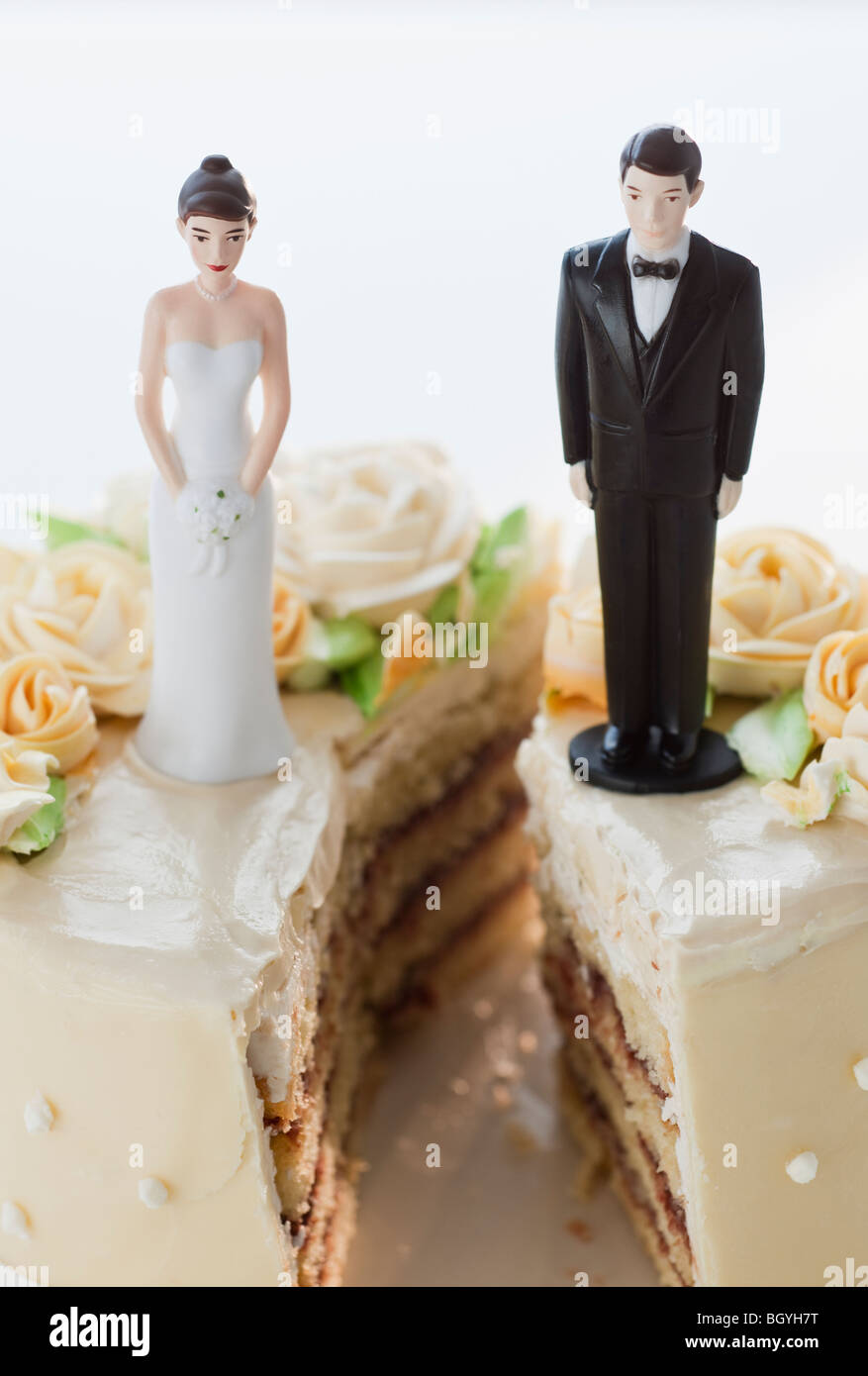 Torta di cerimonia nuziale Foto Stock