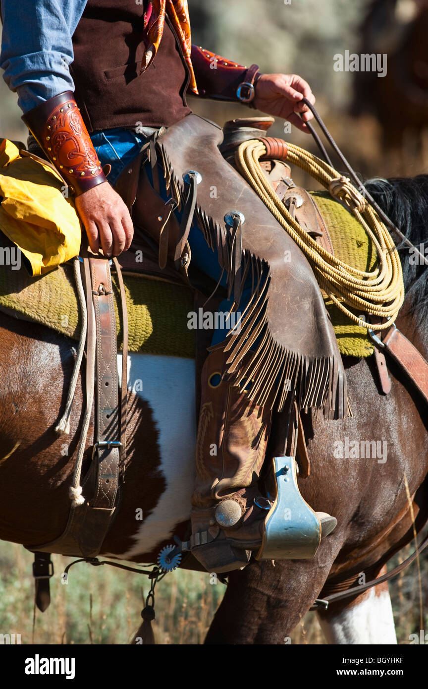 Chaps de cowboy en cuir suédé faites main - France