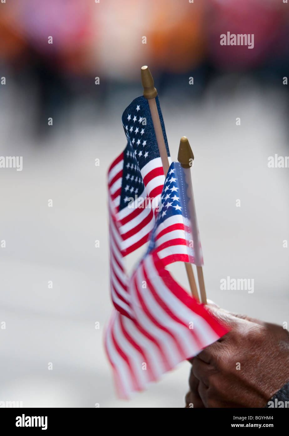 Bandiere americane Foto Stock