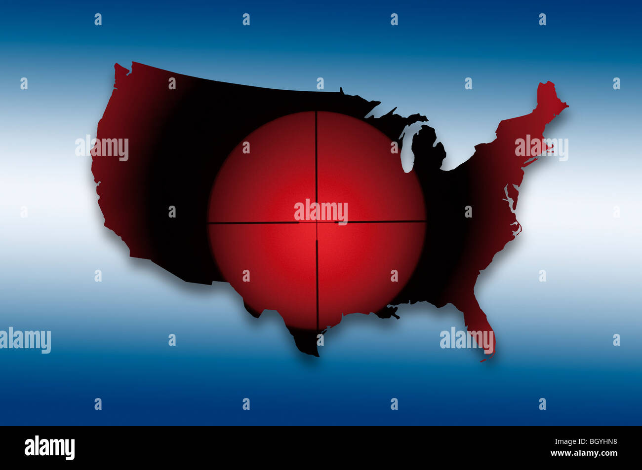 Destinazione sulla mappa Foto Stock