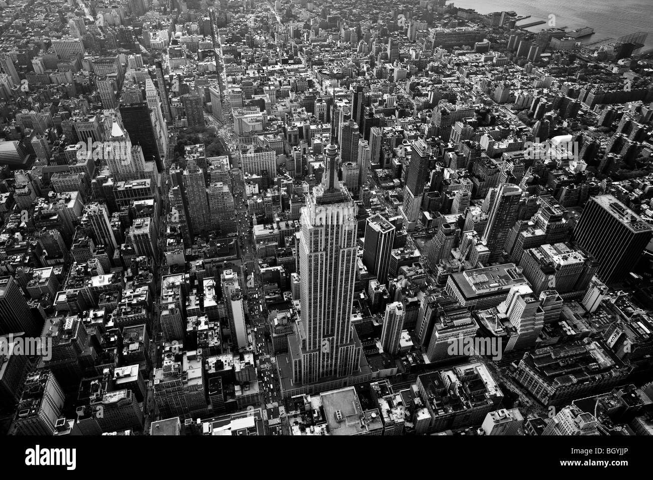 New York - Vista aerea di Empire State Building Foto Stock