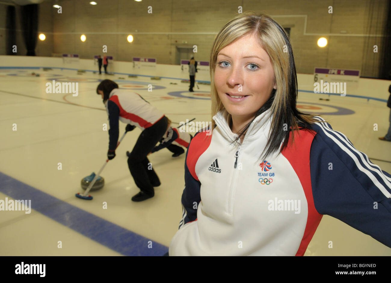 Vigilia Muihead saltare (Capitano) delle donne inglesi del Team di curling per Vancouver Canada 2010 Foto Stock