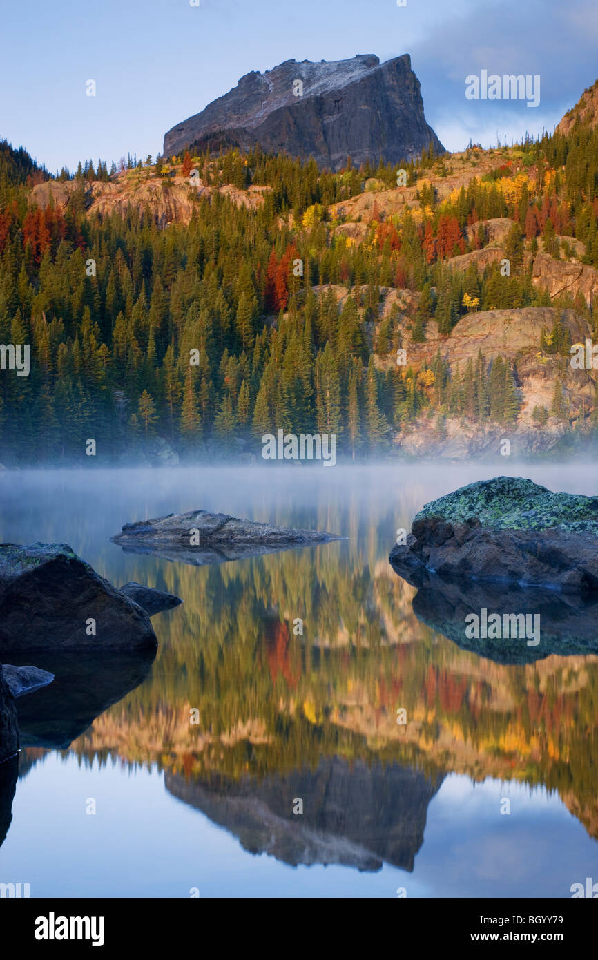 Bear Lake, il Parco Nazionale delle Montagne Rocciose, Colorado. Foto Stock