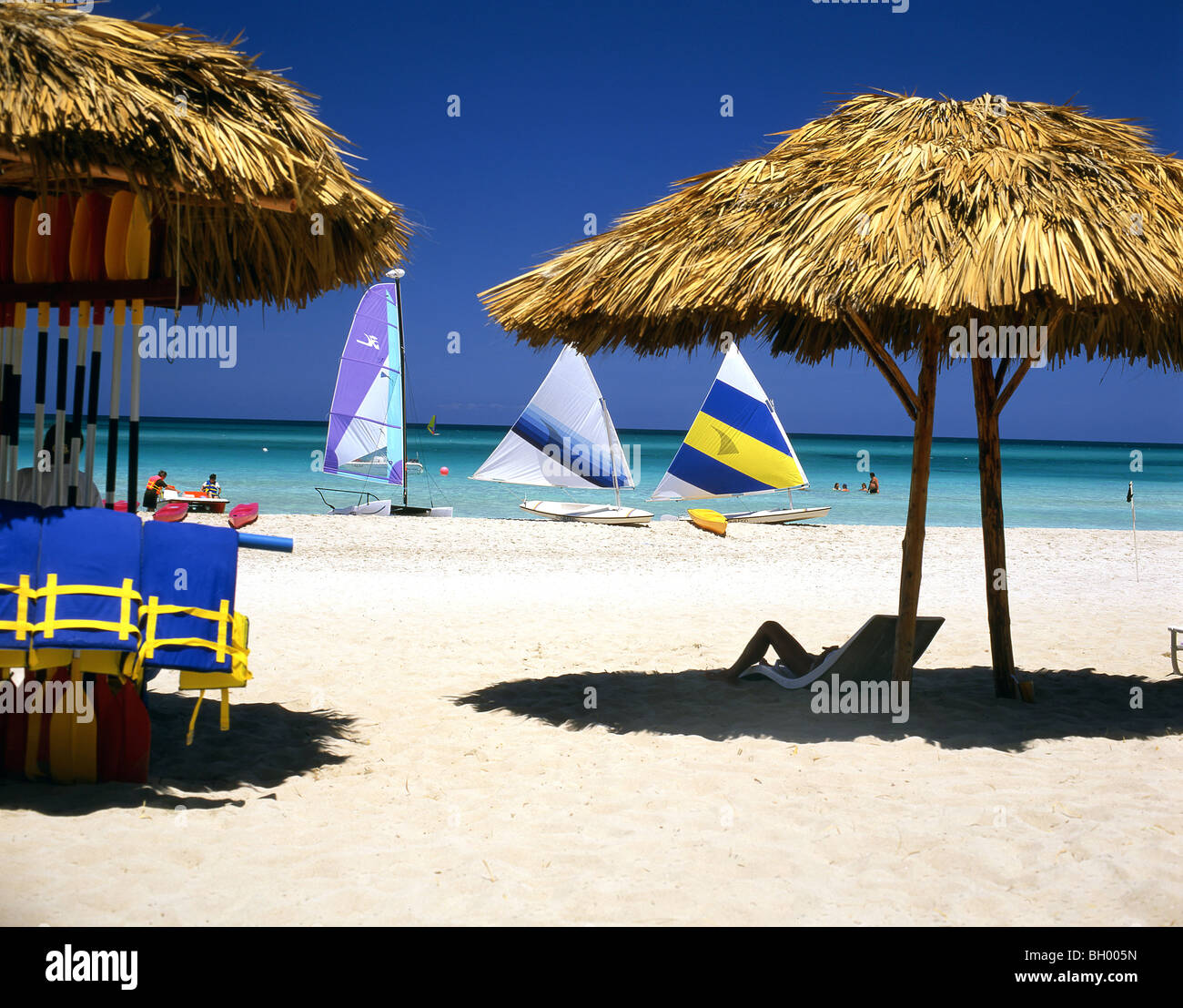 Tropical Beach, Varadero, Matanzas, Repubblica di Cuba Foto Stock