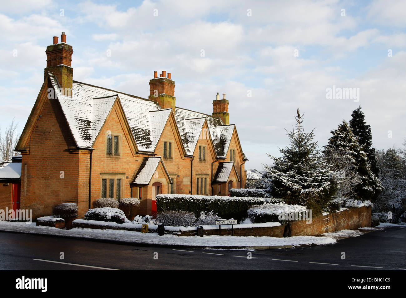 Quattro case di Alms in cima Cow Lane, Bramcote, Nottingham Foto Stock