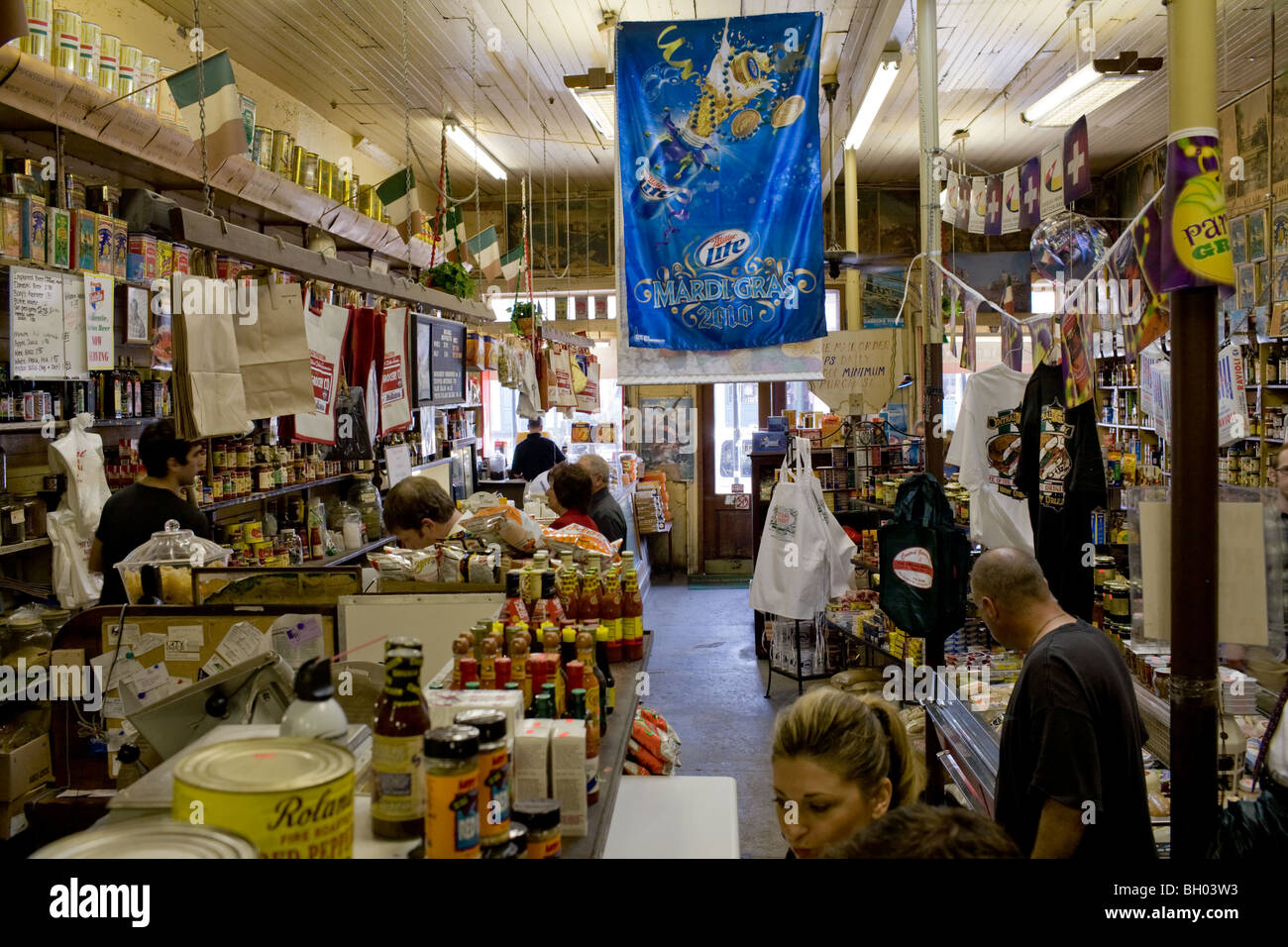 Mercato Centrale è la casa del sandwich muffaletta, quartiere francese, New Orleans, Louisiana Foto Stock