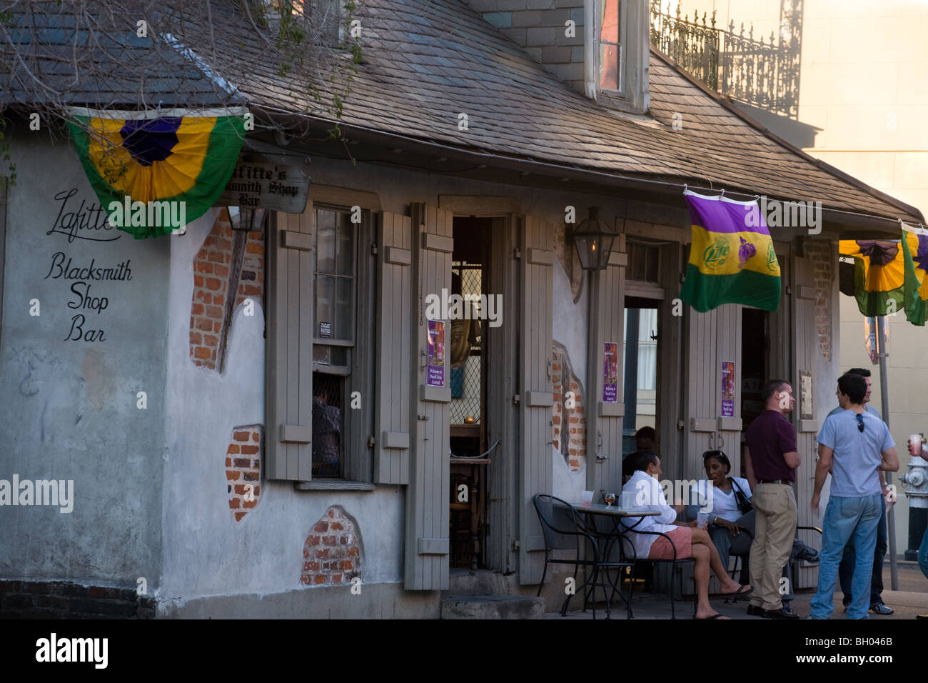 Lafitte's negozio di fabbro ferraio, zona bar, quartiere francese, New Orleans, Louisiana Foto Stock