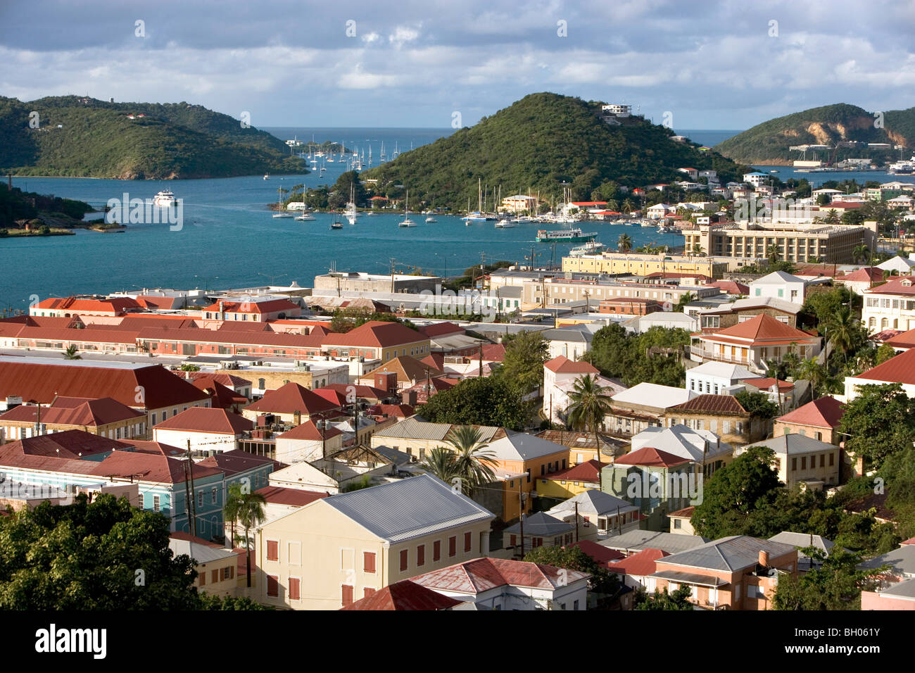La città di Charlotte Amalie, san Tommaso, USVI Foto Stock