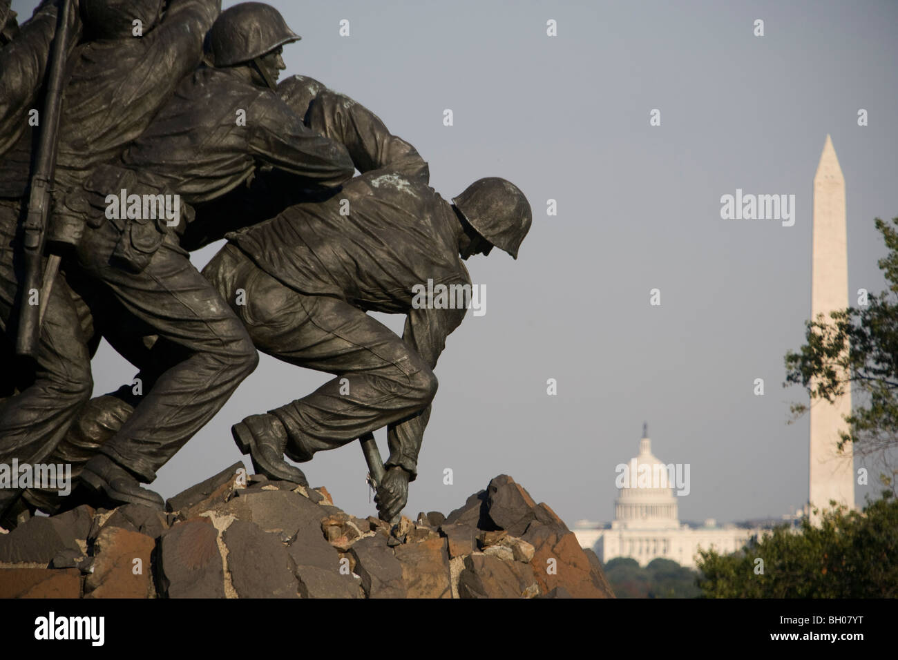USMC War Memorial, Washington DC, Stati Uniti d'America Foto Stock