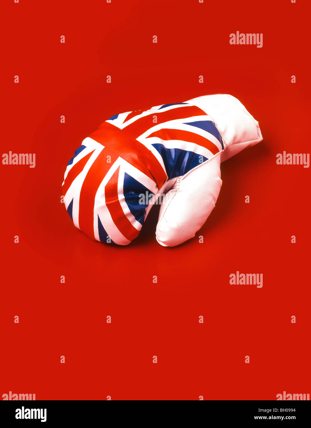 Union Jack guanto boxe Foto Stock