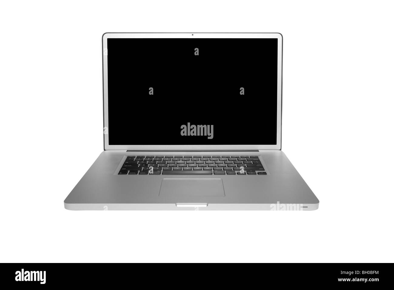 Moderno computer portatile isolato su bianco con tracciato di ritaglio Foto Stock