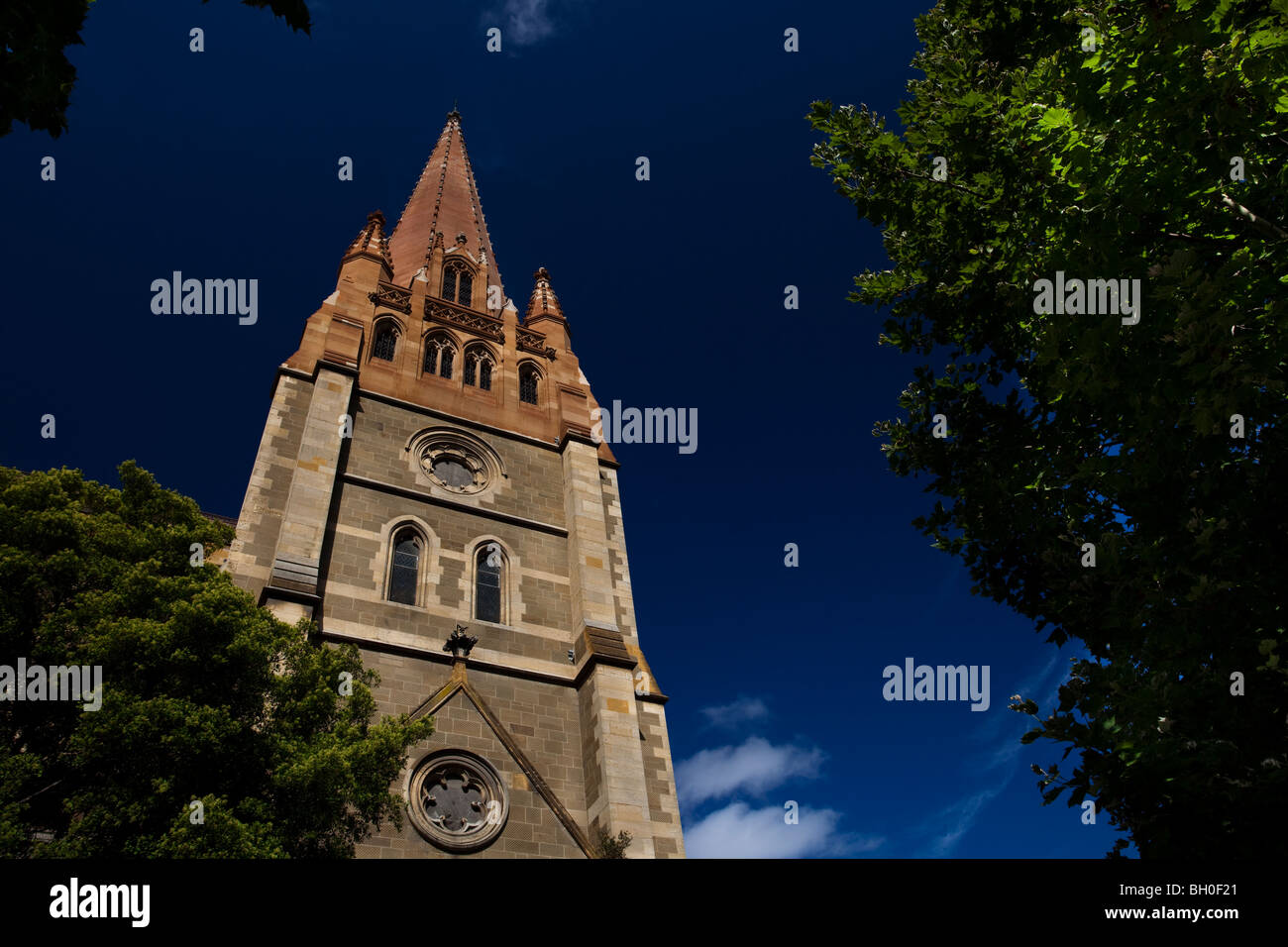 Cattedrale di San Paolo, Melbourne, Australia, un punto di riferimento in Swanston Street. Foto Stock