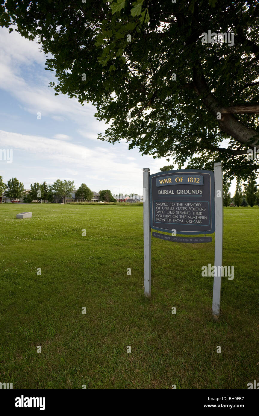 La guerra del 1812 luogo di sepoltura, astucci Harbour Battlefield sito storico dello stato. Foto Stock