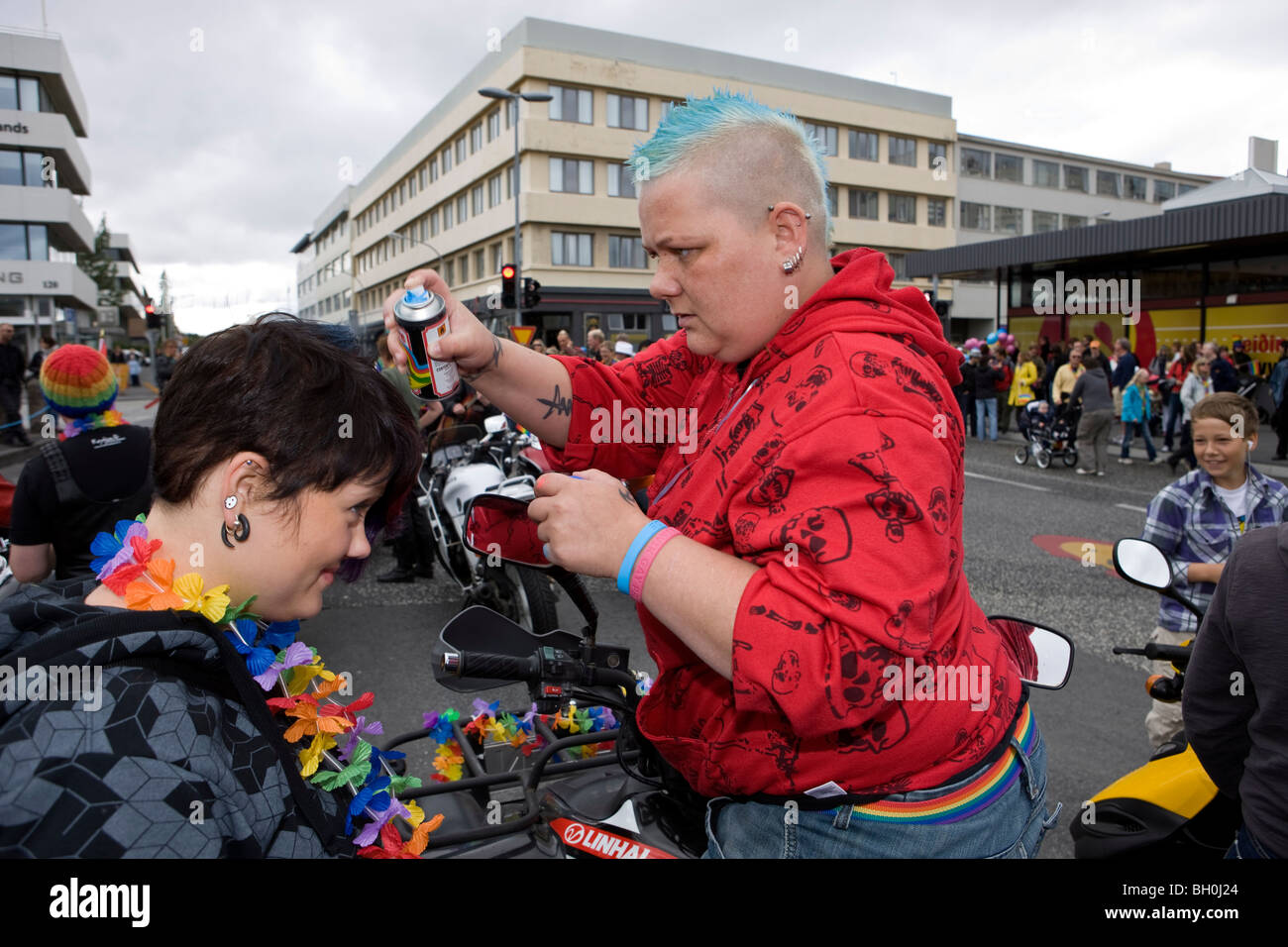 Gay Pride festival di Reykjavik, Islanda Foto Stock