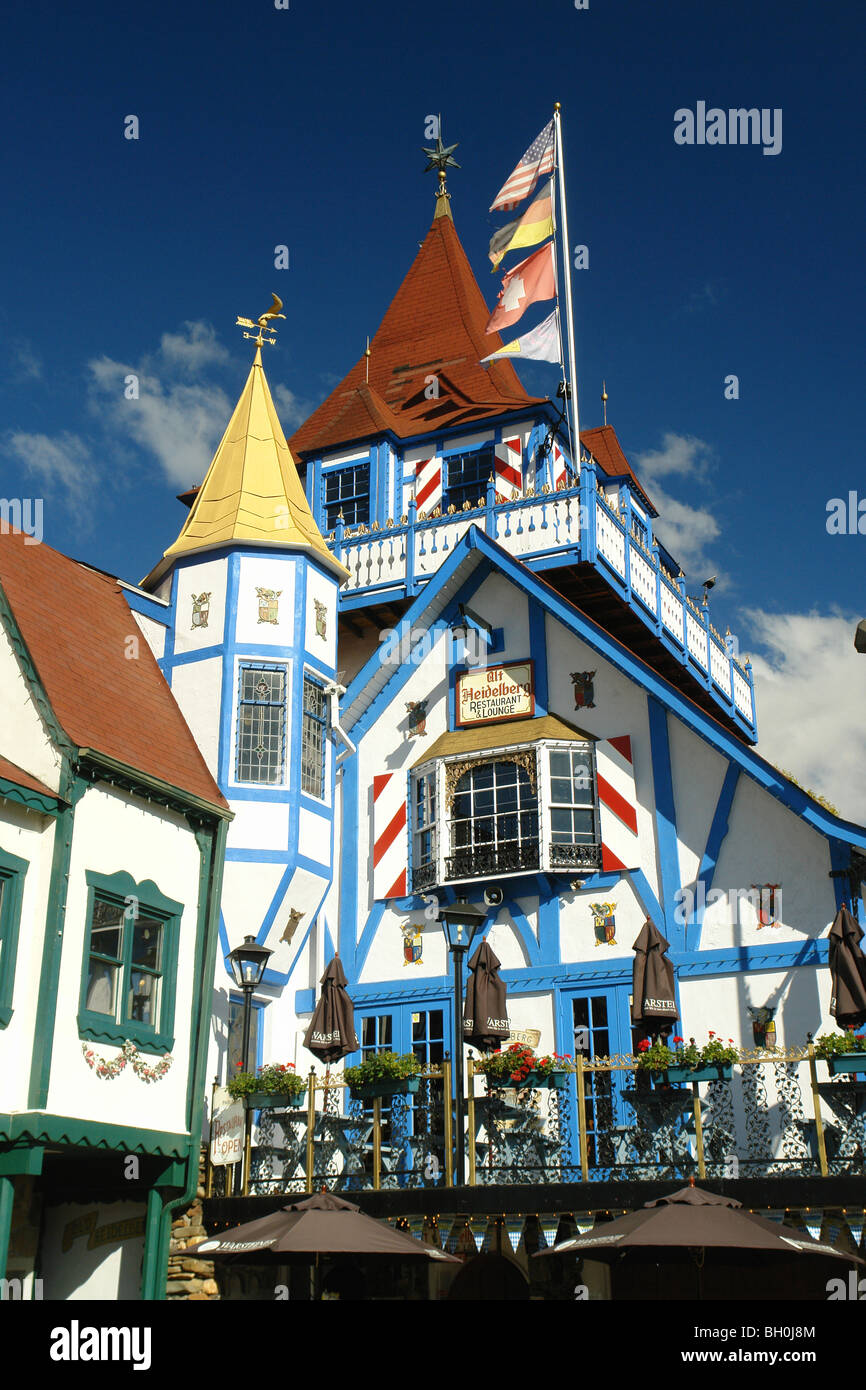 Helen, GA, Georgia, villaggio alpino, Helen Square, autunno Foto Stock