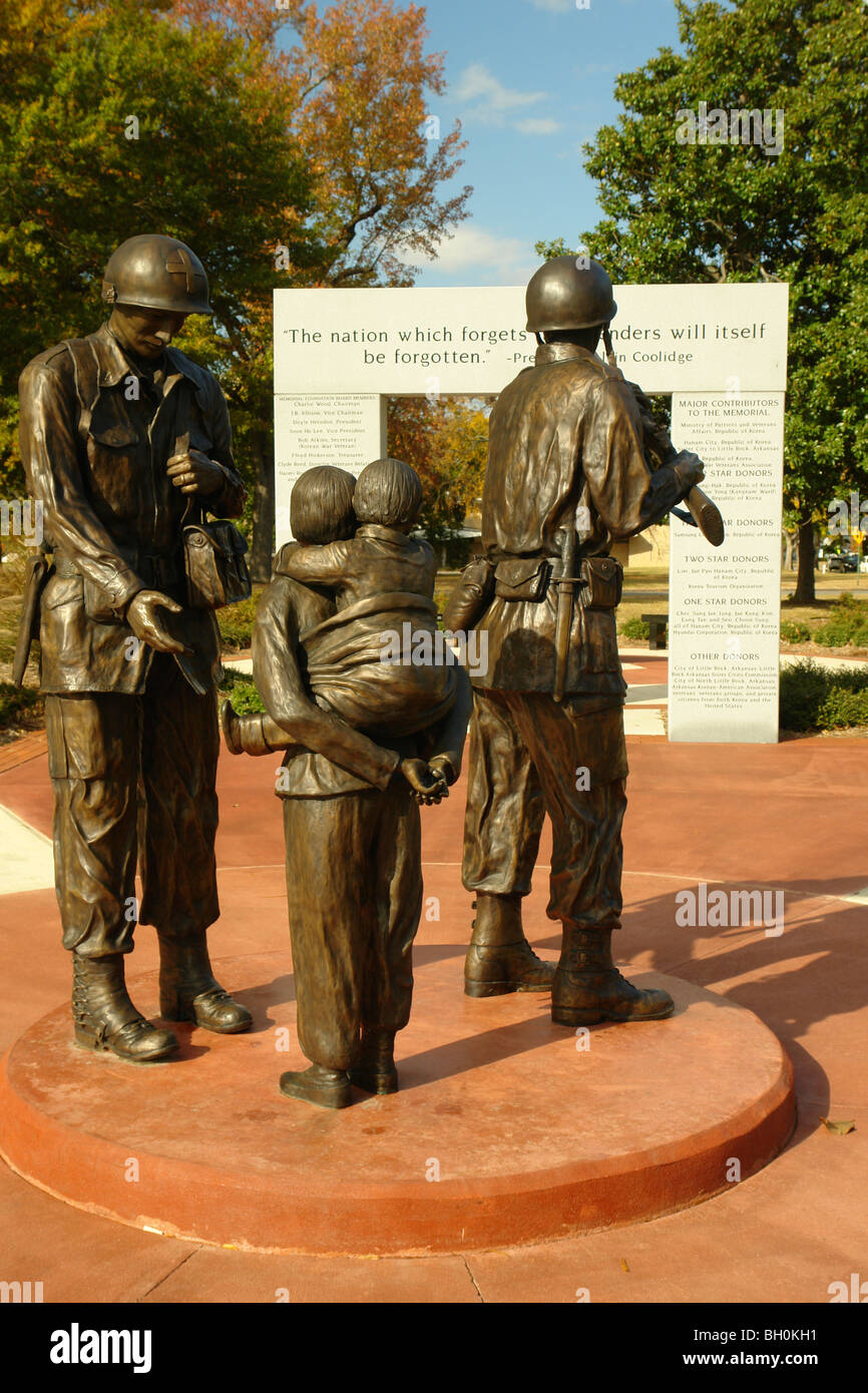 Little Rock, AR, Arkansas, MacArthur Museum of Arkansas storia militare, il memoriale dei veterani di guerra coreana Foto Stock