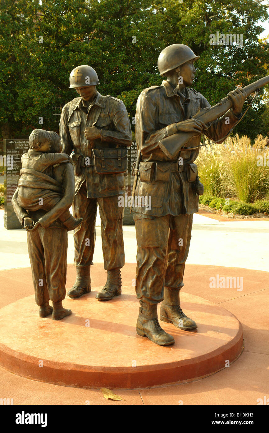 Little Rock, AR, Arkansas, MacArthur Museum of Arkansas storia militare, il memoriale dei veterani di guerra coreana Foto Stock